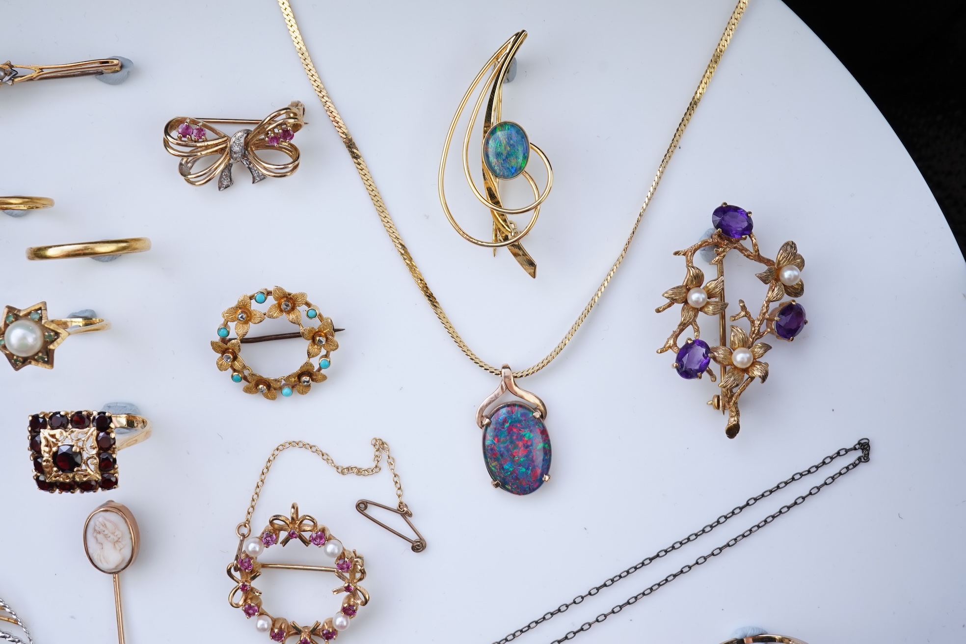 A large collection of jewels